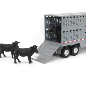 Manufacturer_ERTL Agricultural Trucks<1/16 Big Farm Peterbilt 367 Semi with Livestock Trailer and 4 Cows
