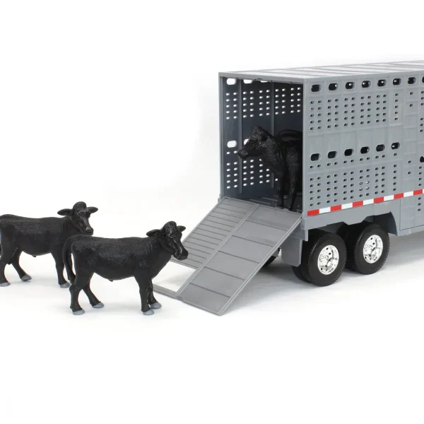 Manufacturer_ERTL Agricultural Trucks<1/16 Big Farm Peterbilt 367 Semi with Livestock Trailer and 4 Cows