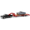 Manufacturer_Greenlight Collectibles Lowboys & Flatbeds<1/64 Black 1986 Chevy K-30 Longbed with Gooseneck & Project Truck, Greenlight Exclusive
