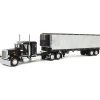Manufacturer_DCP by First Gear Box Trucks & Trailers<1/64 Black & Chrome Peterbilt 359 with 40ft Vintage Reefer Trailer, DCP by First Gear