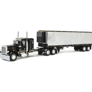 Manufacturer_DCP by First Gear Box Trucks & Trailers<1/64 Black & Chrome Peterbilt 359 with 40ft Vintage Reefer Trailer, DCP by First Gear