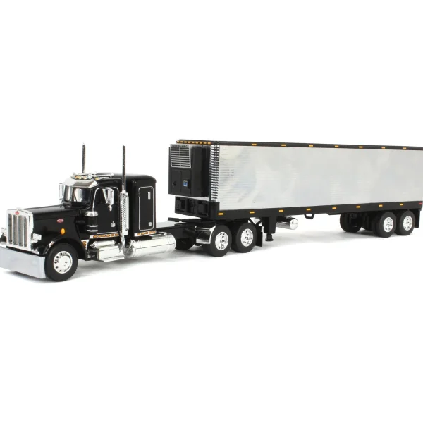 Manufacturer_DCP by First Gear Box Trucks & Trailers<1/64 Black & Chrome Peterbilt 359 with 40ft Vintage Reefer Trailer, DCP by First Gear