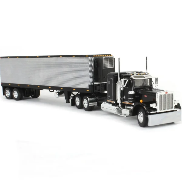 Manufacturer_DCP by First Gear Box Trucks & Trailers<1/64 Black & Chrome Peterbilt 359 with 40ft Vintage Reefer Trailer, DCP by First Gear