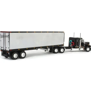 Manufacturer_DCP by First Gear Box Trucks & Trailers<1/64 Black & Chrome Peterbilt 359 with 40ft Vintage Reefer Trailer, DCP by First Gear