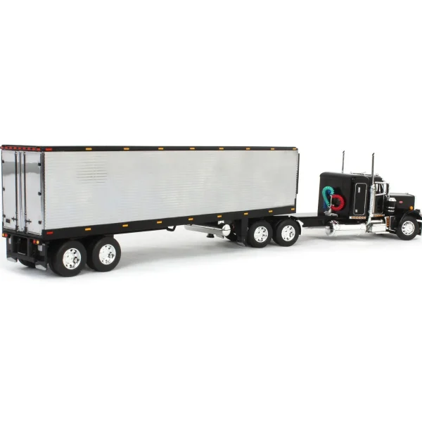 Manufacturer_DCP by First Gear Box Trucks & Trailers<1/64 Black & Chrome Peterbilt 359 with 40ft Vintage Reefer Trailer, DCP by First Gear