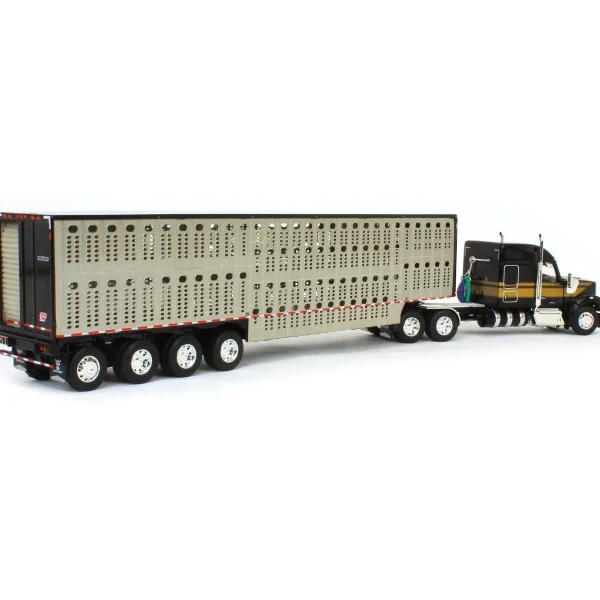 Manufacturer_DCP by First Gear Agricultural Trucks<1/64 Black & Gold Kenworth W990 with Wilson Silverstar Livestock Trailer, DCP by First Gear