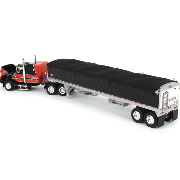 Manufacturer_DCP by First Gear Agricultural Trucks<1/64 Black & Red Ford LTL 9000 with Wilson Grain Trailer, DCP by First Gear