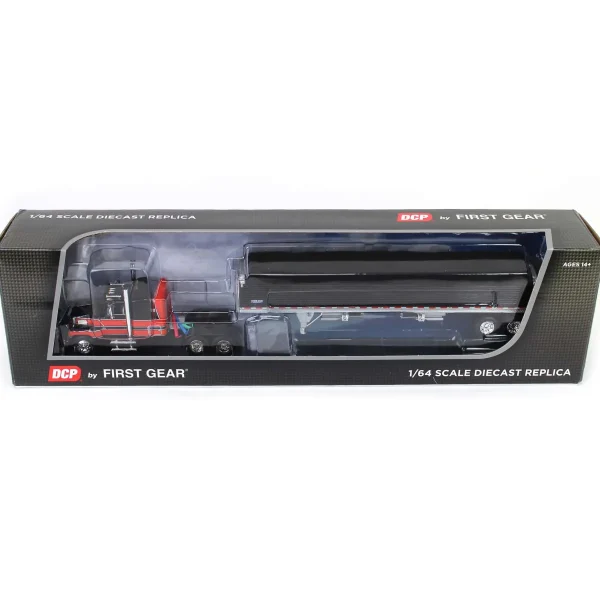 Manufacturer_DCP by First Gear Agricultural Trucks<1/64 Black & Red Ford LTL 9000 with Wilson Grain Trailer, DCP by First Gear