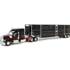 Manufacturer_DCP by First Gear Agricultural Trucks<1/64 Black & Red Kenworth W990 with Wilson Silverstar Livestock Trailer, DCP by First Gear