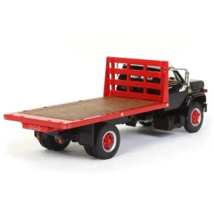 Manufacturer_DCP by First Gear Lowboys & Flatbeds<1/64 Black Chevy C65 Single Axle Truck with Red Flatbed, DCP by First Gear