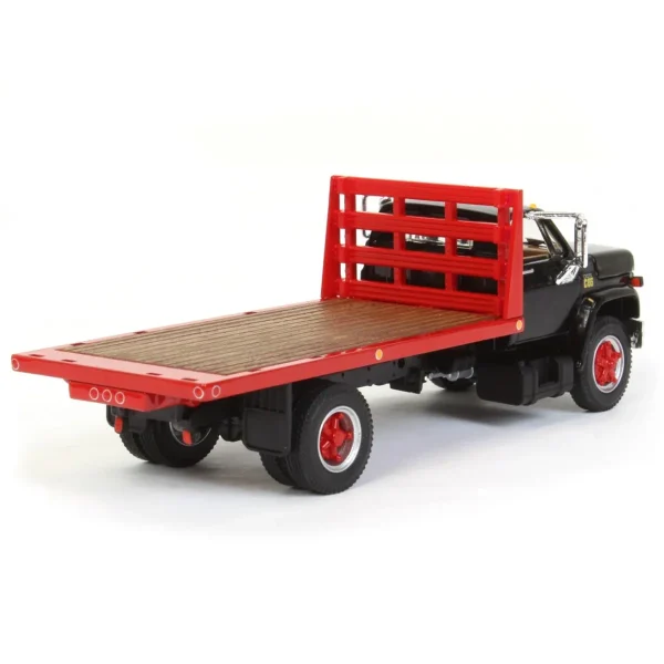 Manufacturer_DCP by First Gear Lowboys & Flatbeds<1/64 Black Chevy C65 Single Axle Truck with Red Flatbed, DCP by First Gear
