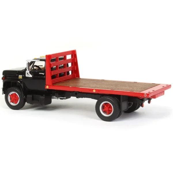 Manufacturer_DCP by First Gear Lowboys & Flatbeds<1/64 Black Chevy C65 Single Axle Truck with Red Flatbed, DCP by First Gear