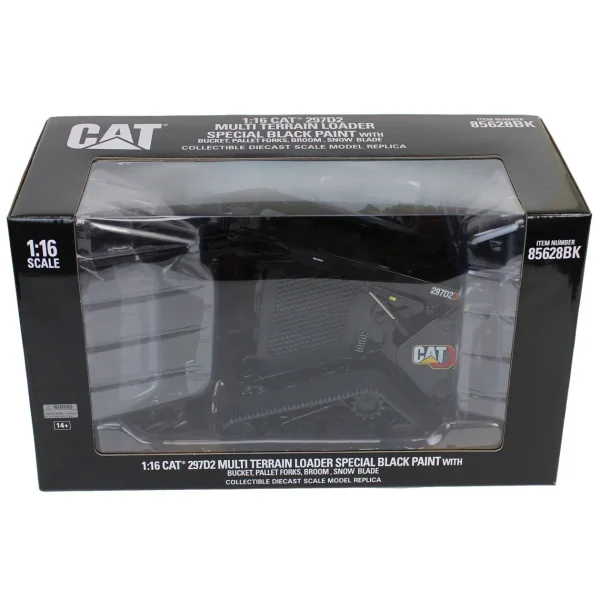 Manufacturer_ERTL Loaders<1/16 Black High Detail Caterpillar Tracked 297D2 Skid Steer Loader, ERTL Exclusive