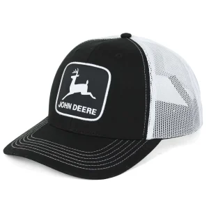 Outback Toys John Deere<Black John Deere Logo Hat with White Stitching & White Mesh Back