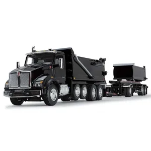 Manufacturer_DCP by First Gear Dump Trucks<1/64 Black Kenworth T880 Rogue Dump w/ Rogue Transfer Dump Trailer, DCP by First Gear