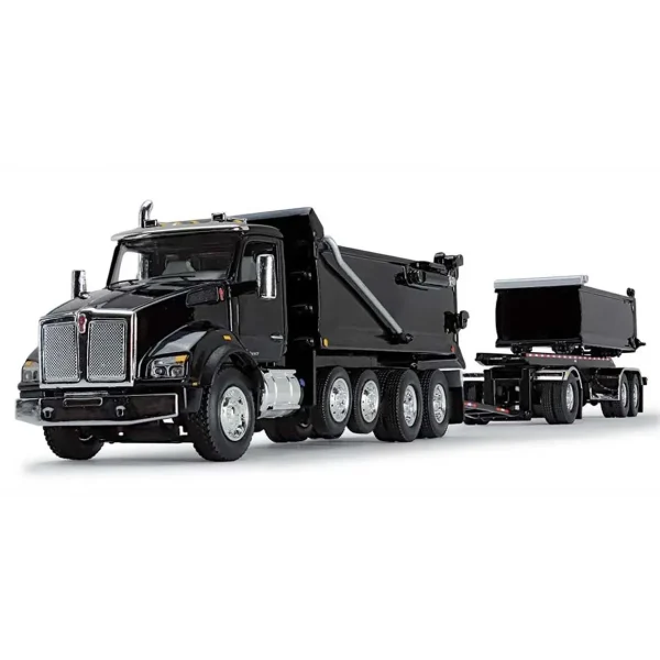 Manufacturer_DCP by First Gear Dump Trucks<1/64 Black Kenworth T880 Rogue Dump w/ Rogue Transfer Dump Trailer, DCP by First Gear