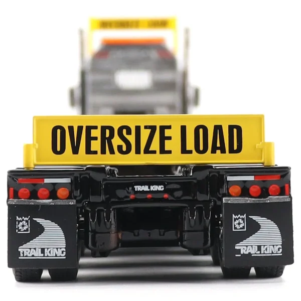 Manufacturer_Diecast Masters Lowboys & Flatbeds<1/50 Black Kenworth T880 SBFA with Black Trail King TK120 HDG Lowboy Trailer