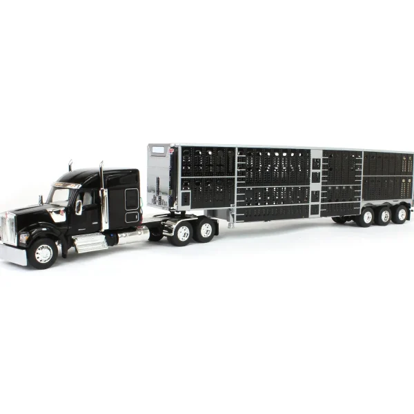Manufacturer_DCP by First Gear Agricultural Trucks<1/64 Black Kenworth W990 with Wilson Silverstar Livestock Trailer, DCP by First Gear