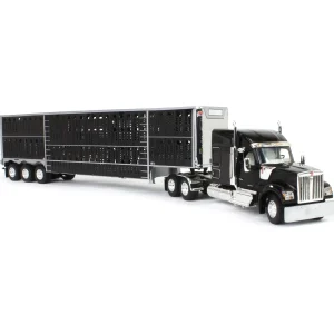 Manufacturer_DCP by First Gear Agricultural Trucks<1/64 Black Kenworth W990 with Wilson Silverstar Livestock Trailer, DCP by First Gear