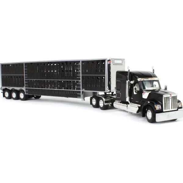 Manufacturer_DCP by First Gear Agricultural Trucks<1/64 Black Kenworth W990 with Wilson Silverstar Livestock Trailer, DCP by First Gear