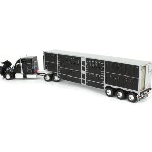 Manufacturer_DCP by First Gear Agricultural Trucks<1/64 Black Kenworth W990 with Wilson Silverstar Livestock Trailer, DCP by First Gear