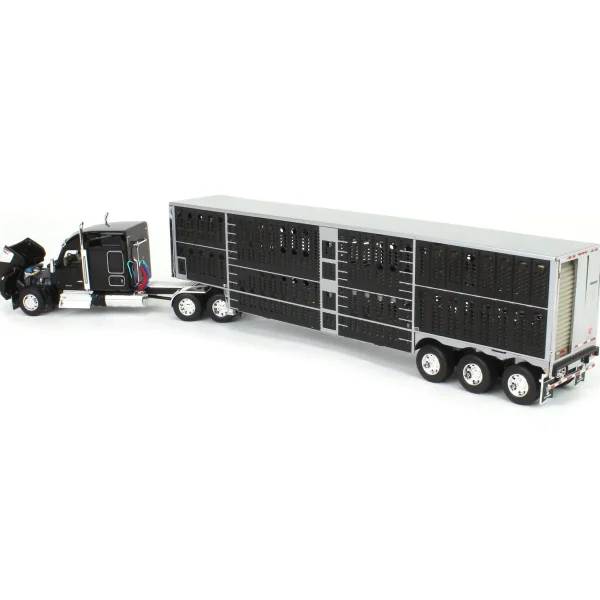 Manufacturer_DCP by First Gear Agricultural Trucks<1/64 Black Kenworth W990 with Wilson Silverstar Livestock Trailer, DCP by First Gear