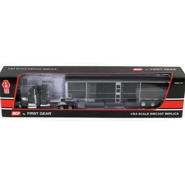 Manufacturer_DCP by First Gear Agricultural Trucks<1/64 Black Kenworth W990 with Wilson Silverstar Livestock Trailer, DCP by First Gear