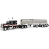 Manufacturer_DCP by First Gear Tanker Trucks<1/64 Black, Orange & White Peterbilt 379 60in Sleeper with Quad-Axle Walker Milk Tanker, DCP by First Gear