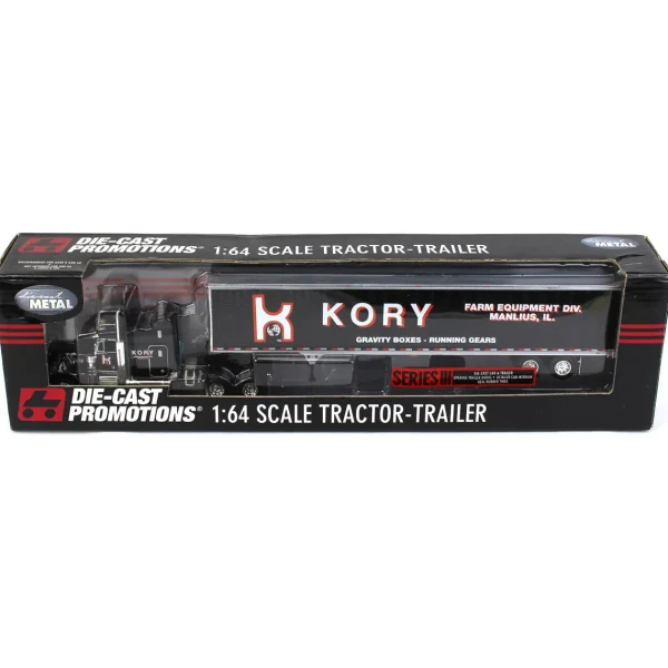 Manufacturer_DCP by First Gear Box Trucks & Trailers<1/64 Black Peterbilt 379 with 53ft Black Box Trailer, Kory Farm Equipment