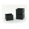 Outback Toys 3D Print & Small Accessories<1/64 Black Plastic Bin Pallet (3), 3D Printed