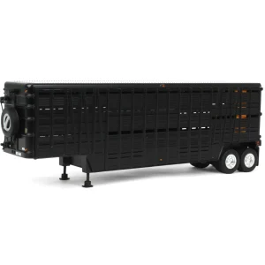 Manufacturer_Other Agricultural Trucks<1/64 Black Wilson Tandem-Axle 40ft Vintage Livestock Trailer