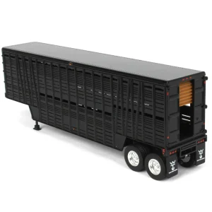 Manufacturer_Other Agricultural Trucks<1/64 Black Wilson Tandem-Axle 40ft Vintage Livestock Trailer
