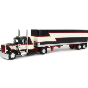 Manufacturer_DCP by First Gear Box Trucks & Trailers<1/64 Black/Cream/Red Peterbilt 359 w/ 36in Flattop Sleeper & 40ft Vintage Trailer, DCP by First Gear