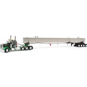 Manufacturer_DCP by First Gear Lowboys & Flatbeds<1/64 Black/Green Peterbilt 389 w/ ERMC Hydra-Steer Trailer & Bridge Beam Load, DCP by First Gear