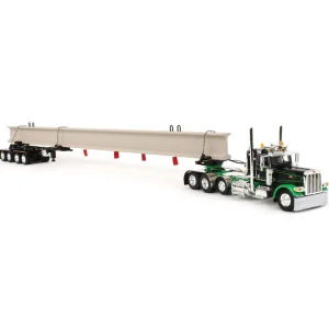 Manufacturer_DCP by First Gear Lowboys & Flatbeds<1/64 Black/Green Peterbilt 389 w/ ERMC Hydra-Steer Trailer & Bridge Beam Load, DCP by First Gear