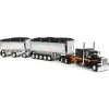 Manufacturer_DCP by First Gear Dump Trucks<1/64 Black/Orange/Chrome Peterbilt 389 w/ Chrome East Genesis II End Dump Trailers, DCP by First Gear