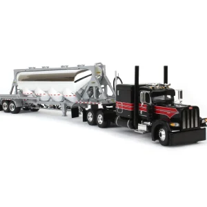 Manufacturer_DCP by First Gear Tanker Trucks<1/64 Black/Viper Red Peterbilt 389 with J&L Pneumatic Tank Trailer, DCP by First Gear