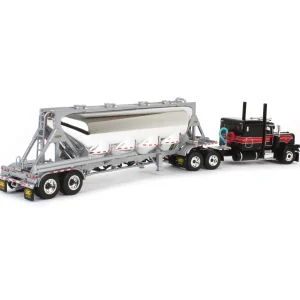 Manufacturer_DCP by First Gear Tanker Trucks<1/64 Black/Viper Red Peterbilt 389 with J&L Pneumatic Tank Trailer, DCP by First Gear