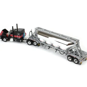 Manufacturer_DCP by First Gear Tanker Trucks<1/64 Black/Viper Red Peterbilt 389 with J&L Pneumatic Tank Trailer, DCP by First Gear