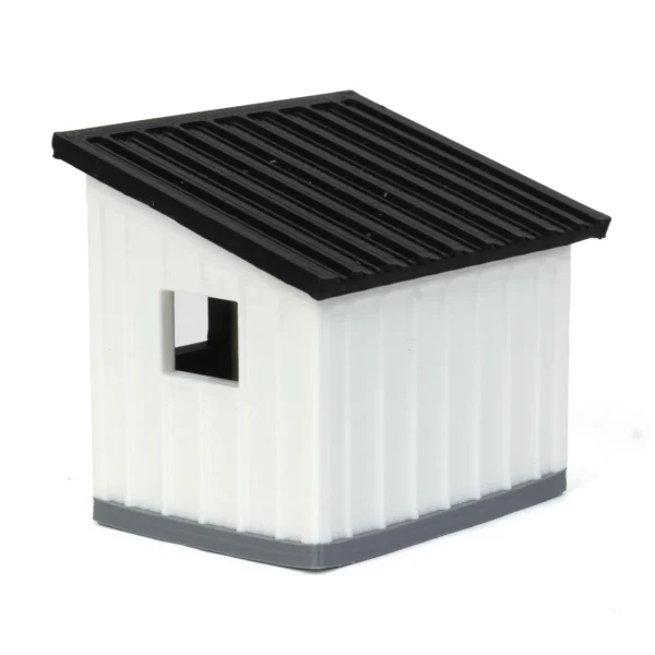 Outback Toys 3D Print & Small Accessories<1/64 Black/White Chicken Coop Shed, 3D Printed