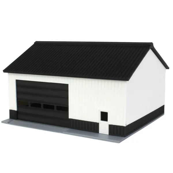 Outback Toys 3D Print & Small Accessories<1/64 Black/White 40ft x 30ft "Papa's Shop" Farm Shed, 3D Printed