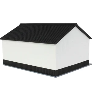 Outback Toys 3D Print & Small Accessories<1/64 Black/White 40ft x 30ft "Papa's Shop" Farm Shed, 3D Printed