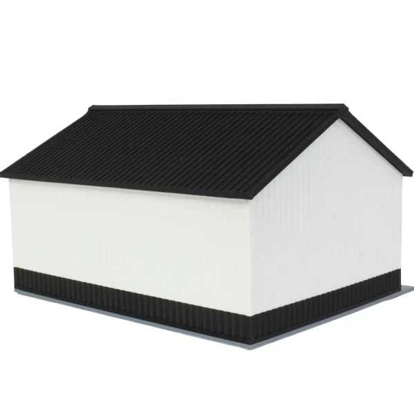 Outback Toys 3D Print & Small Accessories<1/64 Black/White 40ft x 30ft "Papa's Shop" Farm Shed, 3D Printed