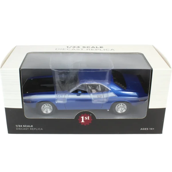 Manufacturer_First Gear, Inc. Cars & Suvs<1/24 Blue 1970 Dodge Challenger T/A 340 Six Pak Car by First Gear