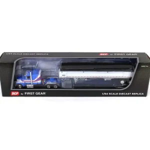 Manufacturer_DCP by First Gear Agricultural Trucks<1/64 Blue & White Ford LTL 9000 with Wilson Grain Trailer, DCP by First Gear