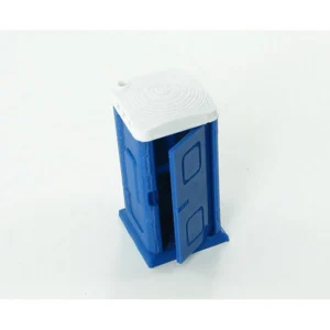 Outback Toys 3D Print & Small Accessories<1/50 Blue and White Porta-Potty with Opening Door 3D Print plastic