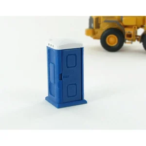 Outback Toys 3D Print & Small Accessories<1/50 Blue and White Porta-Potty with Opening Door 3D Print plastic