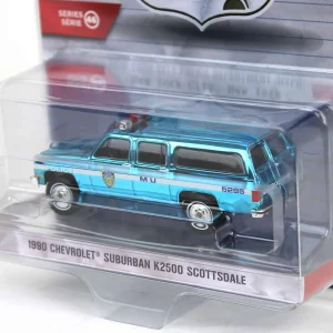 Manufacturer_Greenlight Collectibles Cars & Suvs | Emergency Vehicles<Blue Chrome Super Chase ~ 1/64 1990 Chevrolet Suburban K2500 Scottsdale, NYPD, Hot Pursuit Series 46