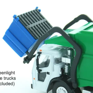 Outback Toys 3D Print & Small Accessories<1/64 Blue Dumpster with Removable black Lid, 3D Printed Plastic