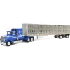 Manufacturer_DCP by First Gear Agricultural Trucks<1/64 Blue Ford LTL 9000 60in Aerodyne Sleeper with Wilson Stockmaster PSAL Livestock Trailer, DCP by First Gear